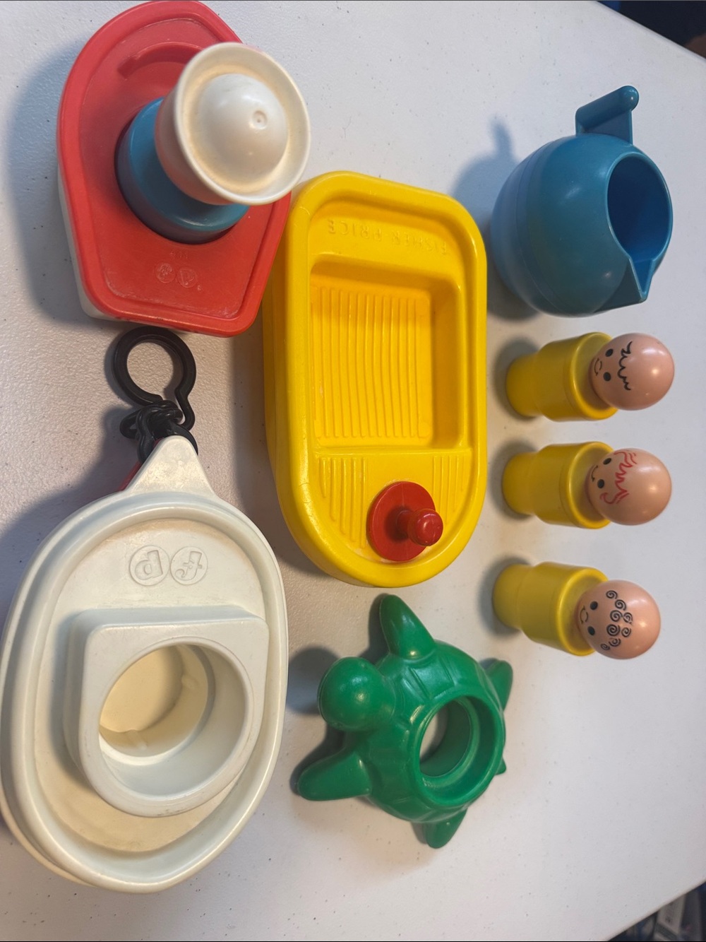 Vintage 1974 Fisher Price Little People bath set boats